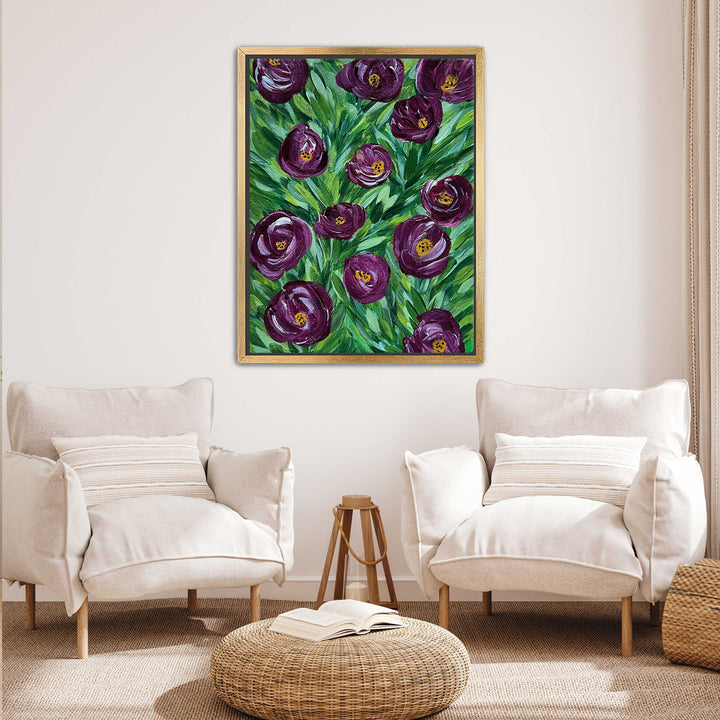 Velvet Garden - Floral Wall Art Print and Canvas