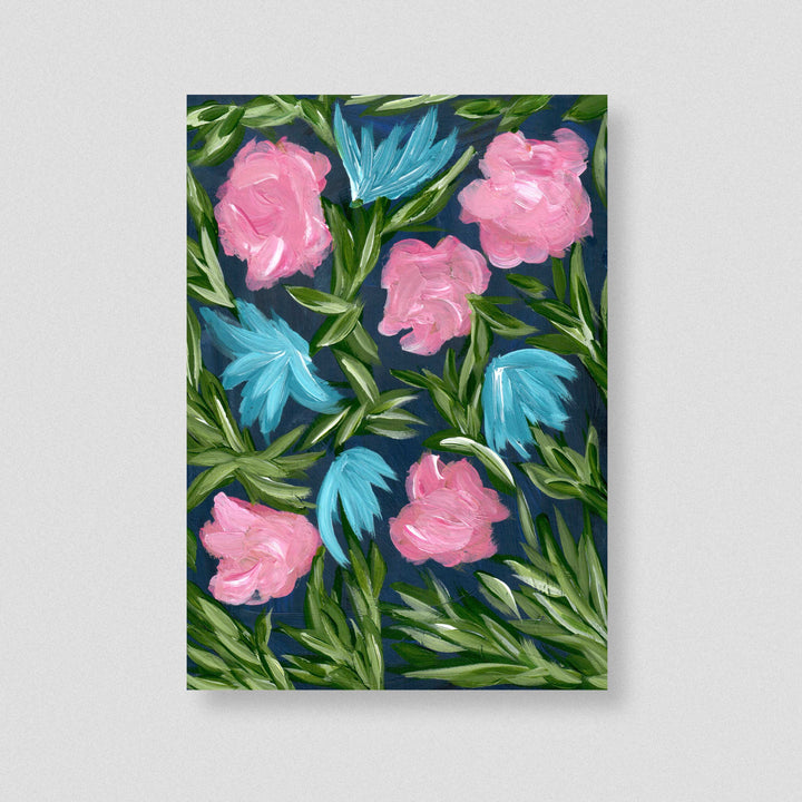 Meadow Midnight Waltz No. 1 - Floral Wall Art Print and Canvas