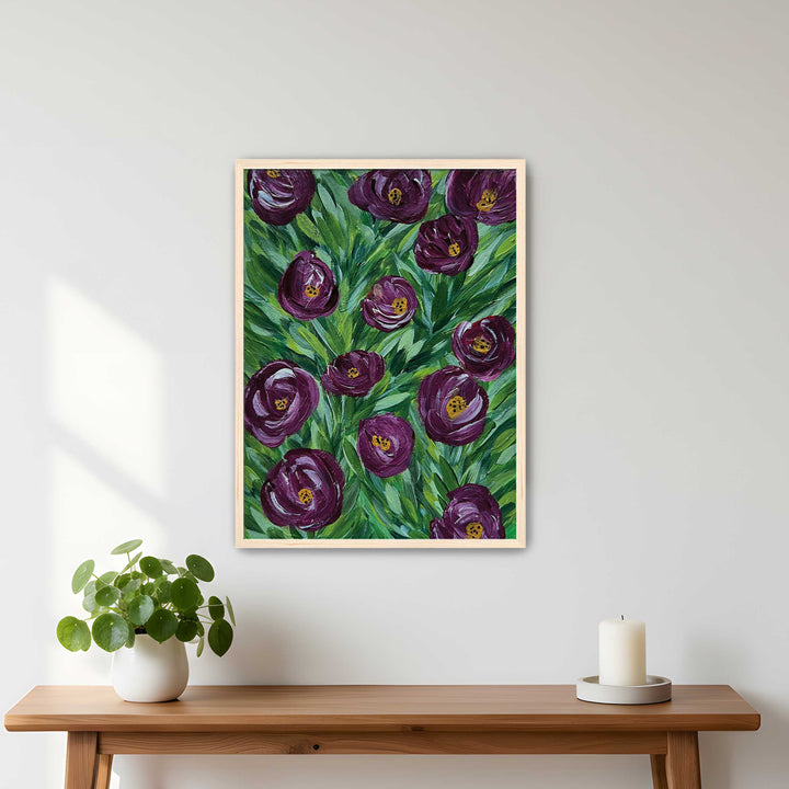 Velvet Garden - Floral Wall Art Print and Canvas