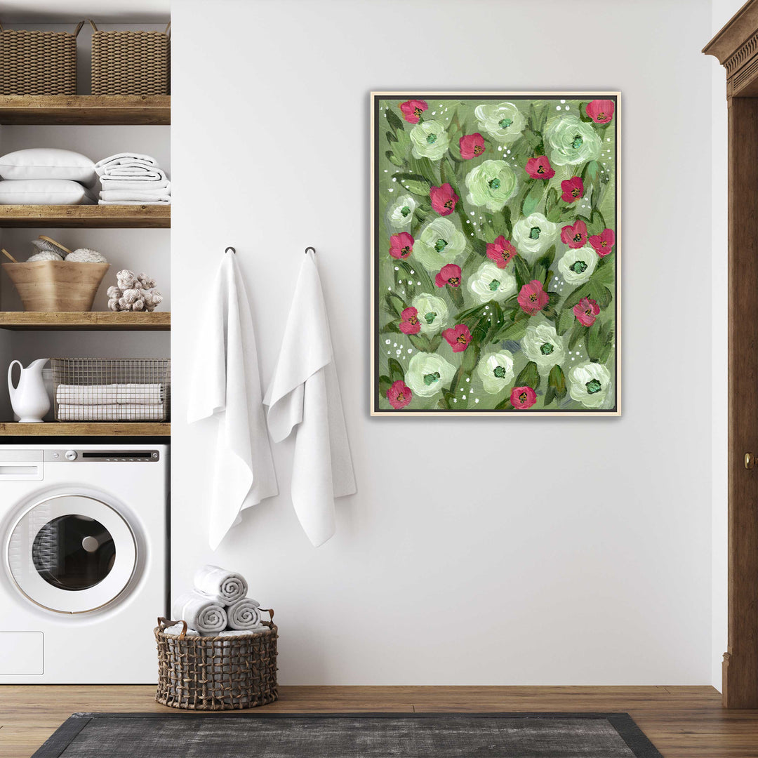 Sage Meadow - Floral Wall Art Print and Canvas