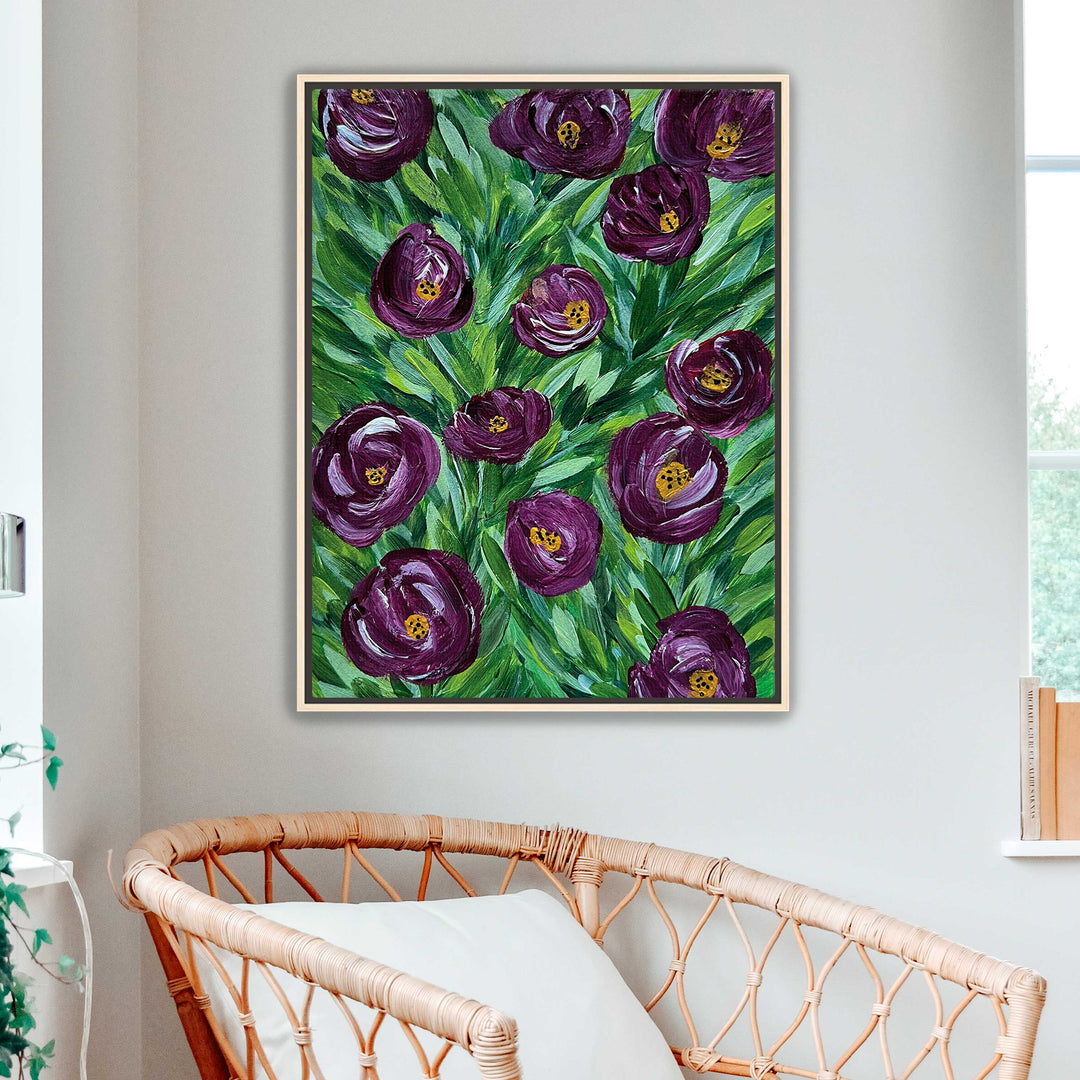 Velvet Garden - Floral Wall Art Print and Canvas