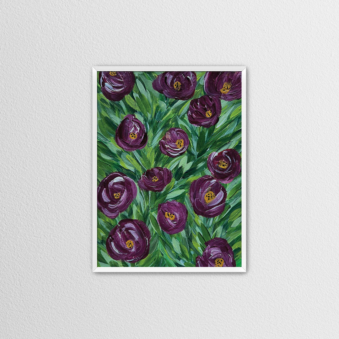 Velvet Garden - Floral Wall Art Print and Canvas