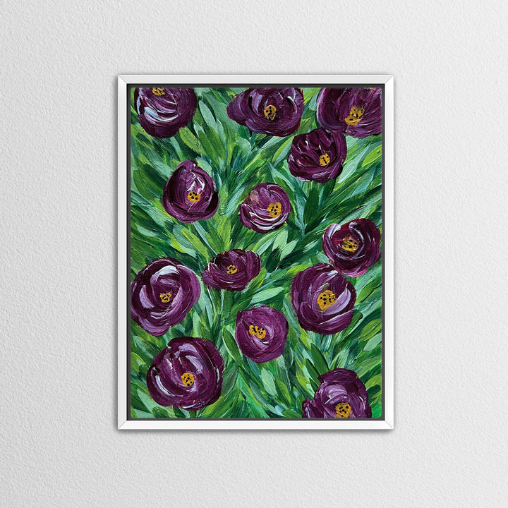 Velvet Garden - Floral Wall Art Print and Canvas