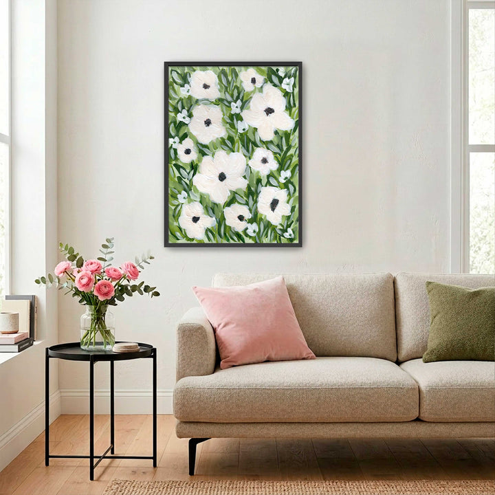 Ivory Meadow Floral - Wall Art Print & Canvas