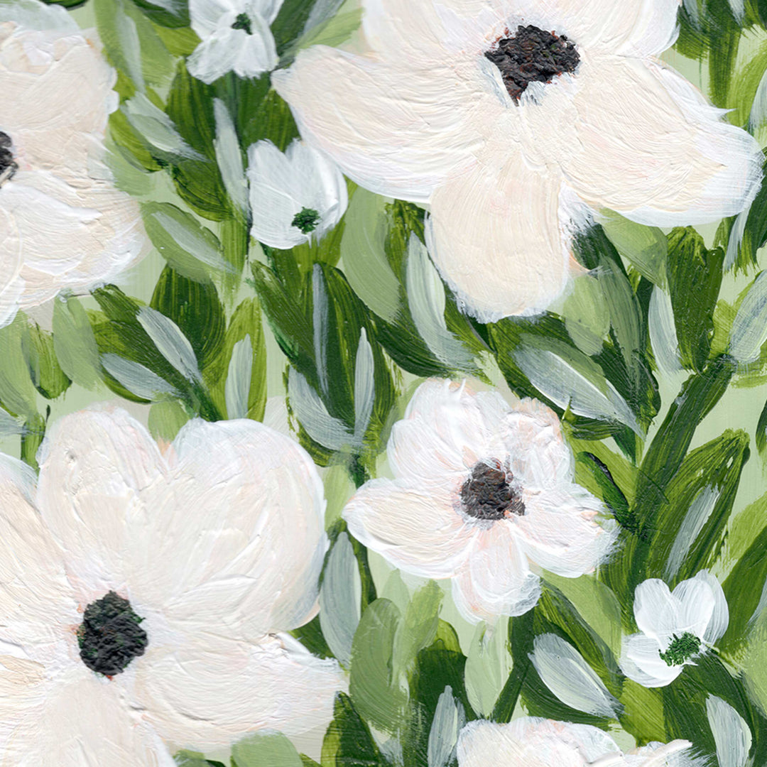 Ivory Meadow Floral - Wall Art Print & Canvas