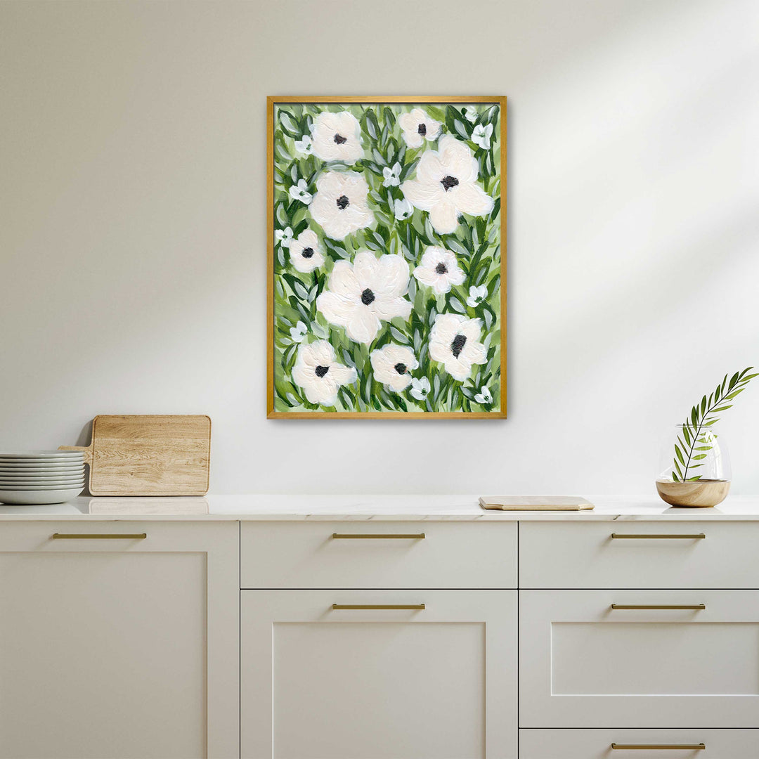 Ivory Meadow Floral - Wall Art Print & Canvas