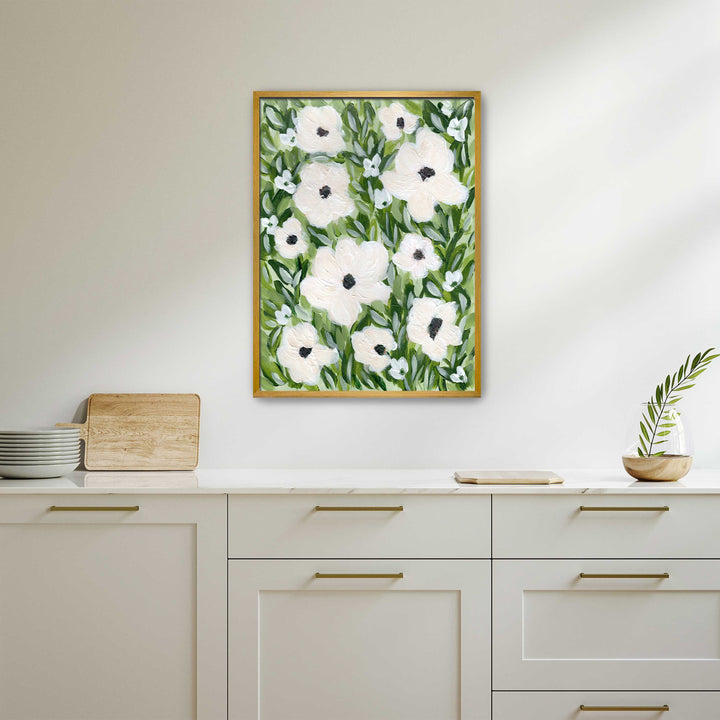 Ivory Meadow Floral - Wall Art Print & Canvas