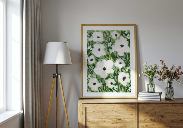 Ivory Meadow Floral - Wall Art Print & Canvas