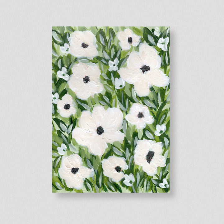 Ivory Meadow Floral - Wall Art Print & Canvas