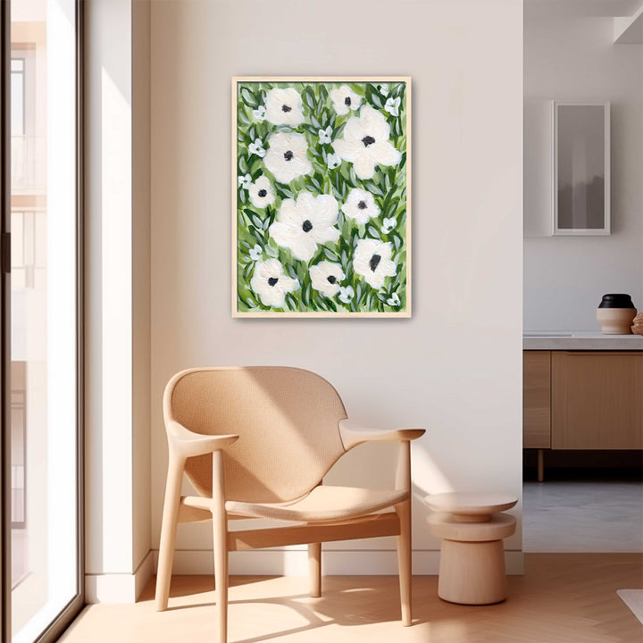 Ivory Meadow Floral - Wall Art Print & Canvas