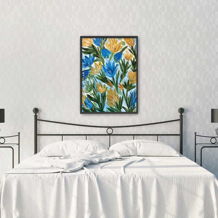 Summer Meadow Dance - Floral Wall Art Print and Canvas