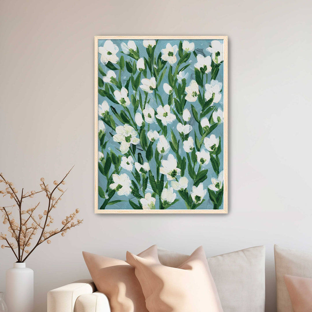 Cotton Meadow Floral - Wall Art Print and Canvas