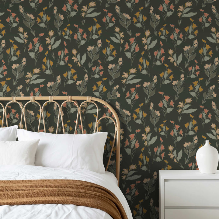 Arabella Floral in Green Wallpaper