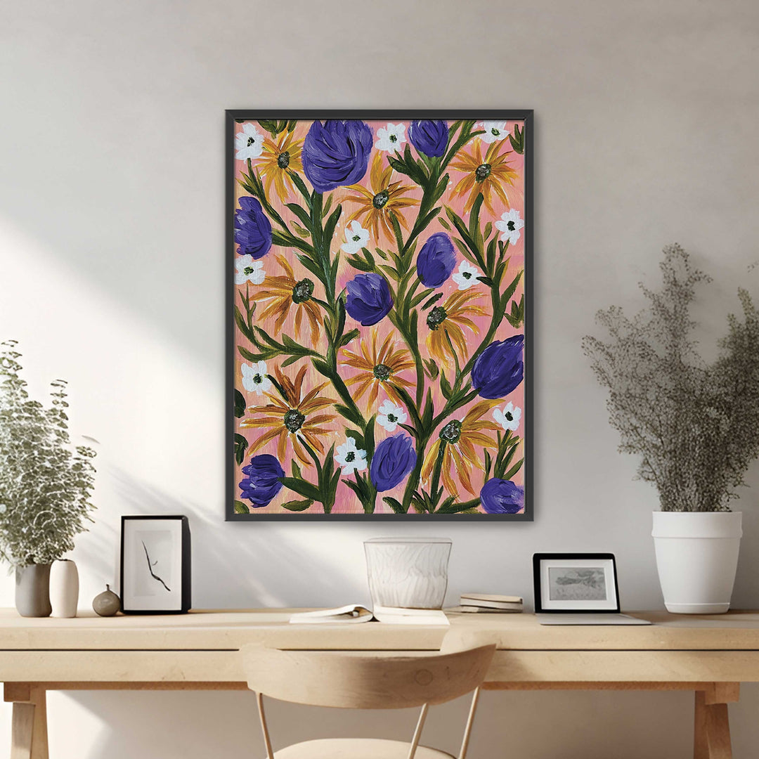 Meadow Serenade - Floral Wall Art Print and Canvas