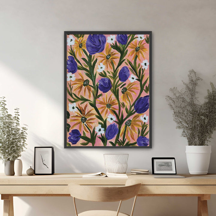 Meadow Serenade - Floral Wall Art Print and Canvas