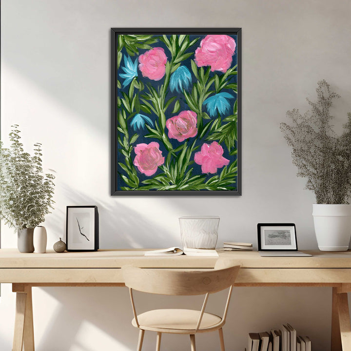 Meadow Midnight Waltz No. 3 - Floral Wall Art Print and Canvas