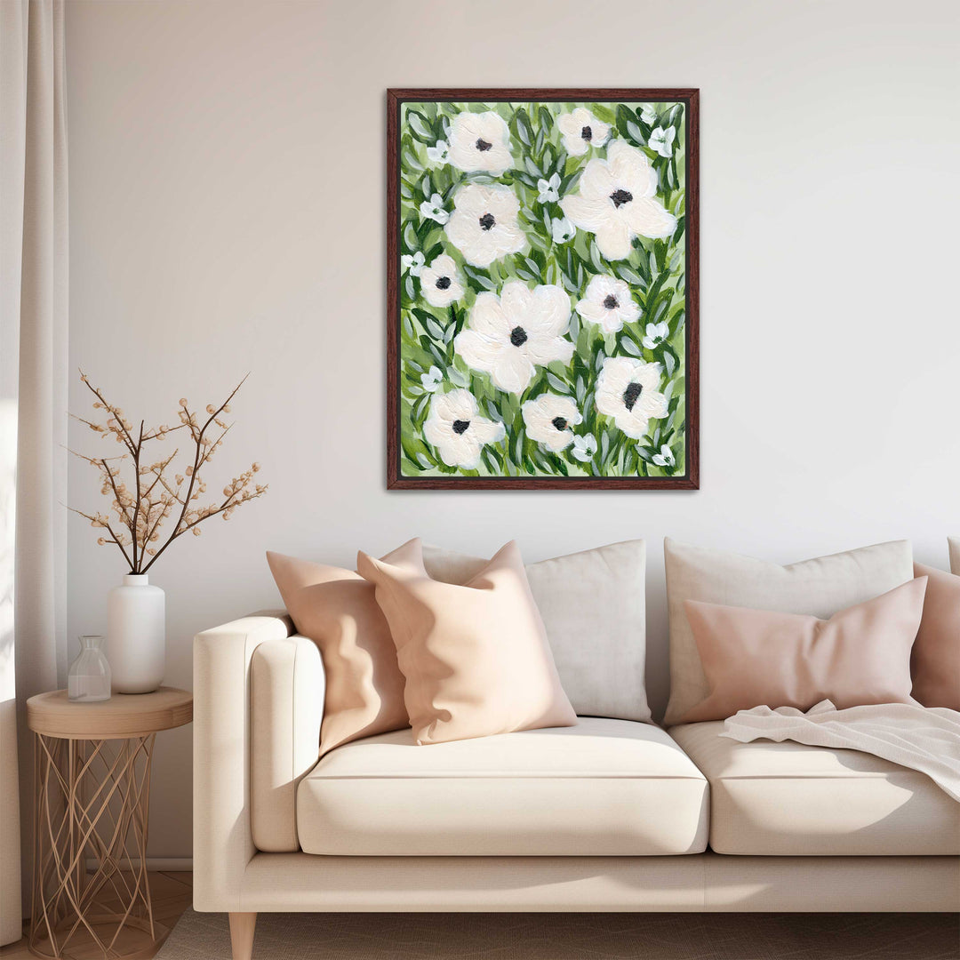 Ivory Meadow Floral - Wall Art Print & Canvas