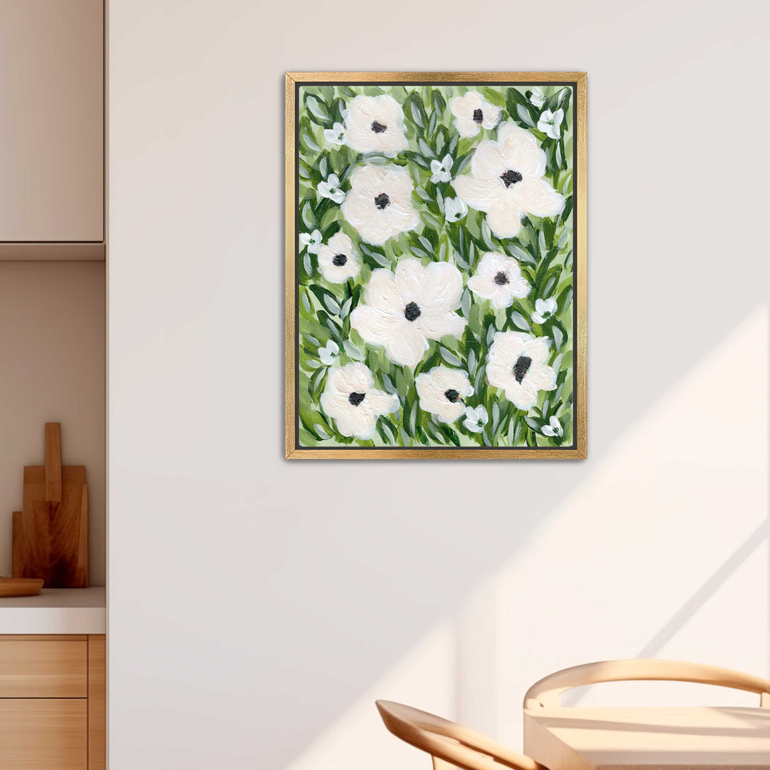 Ivory Meadow Floral - Wall Art Print & Canvas