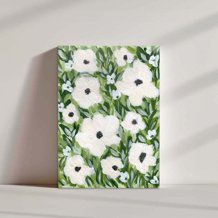 Ivory Meadow Floral - Wall Art Print & Canvas
