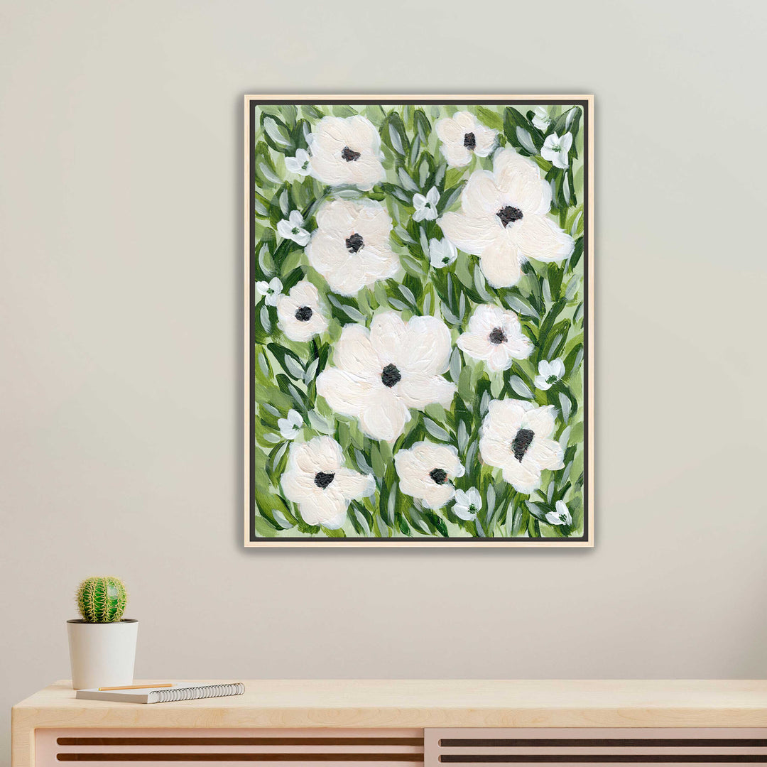 Ivory Meadow Floral - Wall Art Print & Canvas