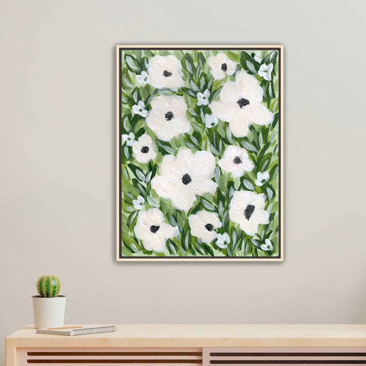 Ivory Meadow Floral - Wall Art Print & Canvas