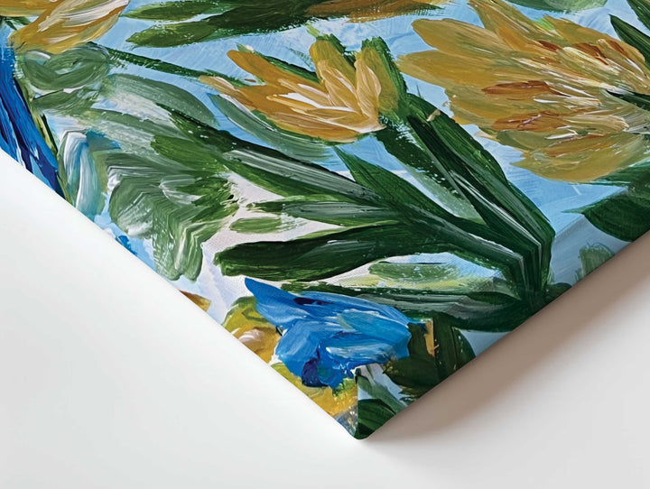 Summer Meadow Dance - Floral Wall Art Print and Canvas