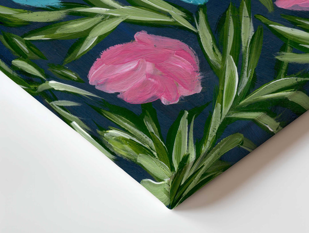 Meadow Midnight Waltz No. 2 - Floral Wall Art Print and Canvas