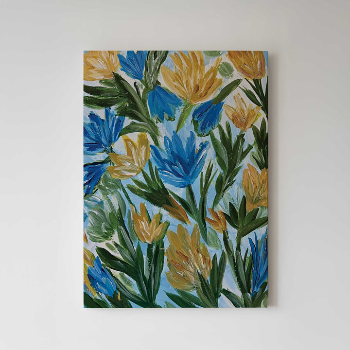 Summer Meadow Dance - Floral Wall Art Print and Canvas