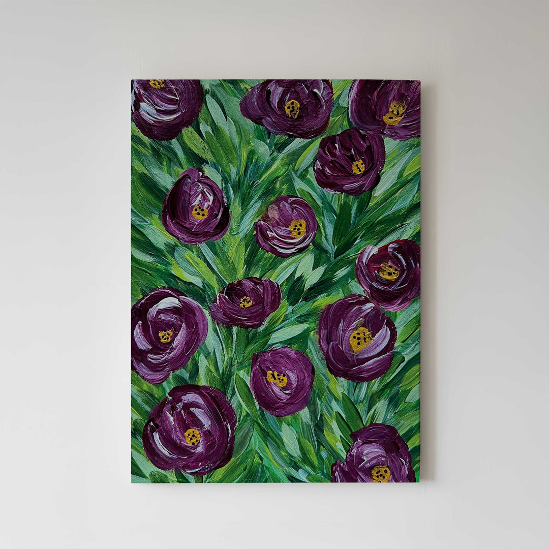 Velvet Garden - Floral Wall Art Print and Canvas