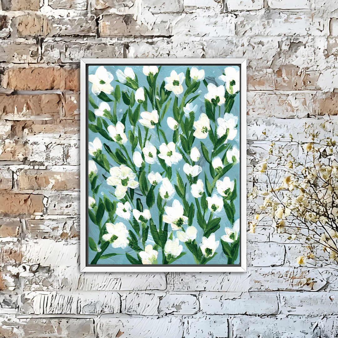 Cotton Meadow Floral - Wall Art Print and Canvas