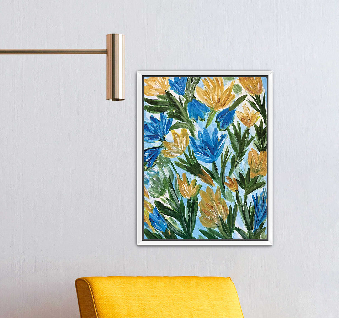 Summer Meadow Dance - Floral Wall Art Print and Canvas