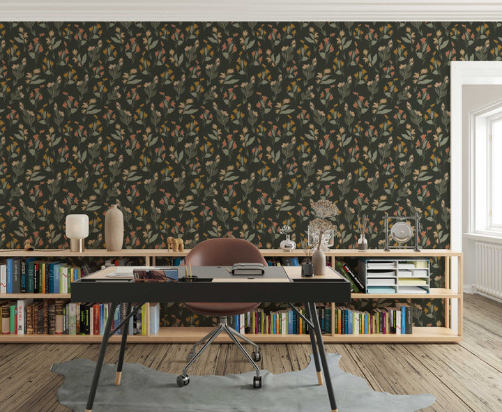 Arabella Floral in Green Wallpaper