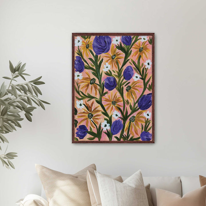 Meadow Serenade - Floral Wall Art Print and Canvas