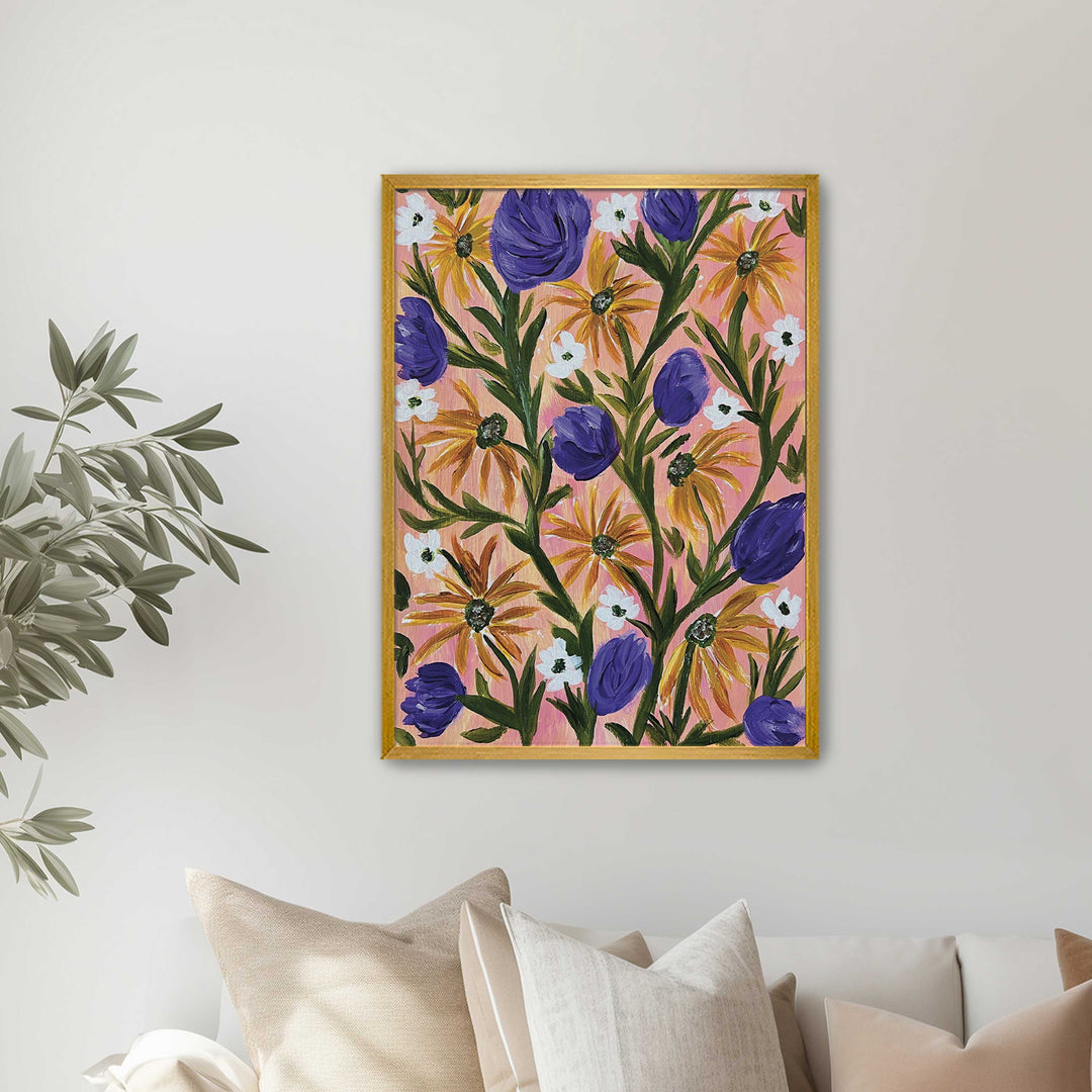 Meadow Serenade - Floral Wall Art Print and Canvas