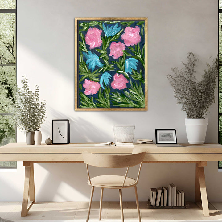 Meadow Midnight Waltz No. 1 - Floral Wall Art Print and Canvas