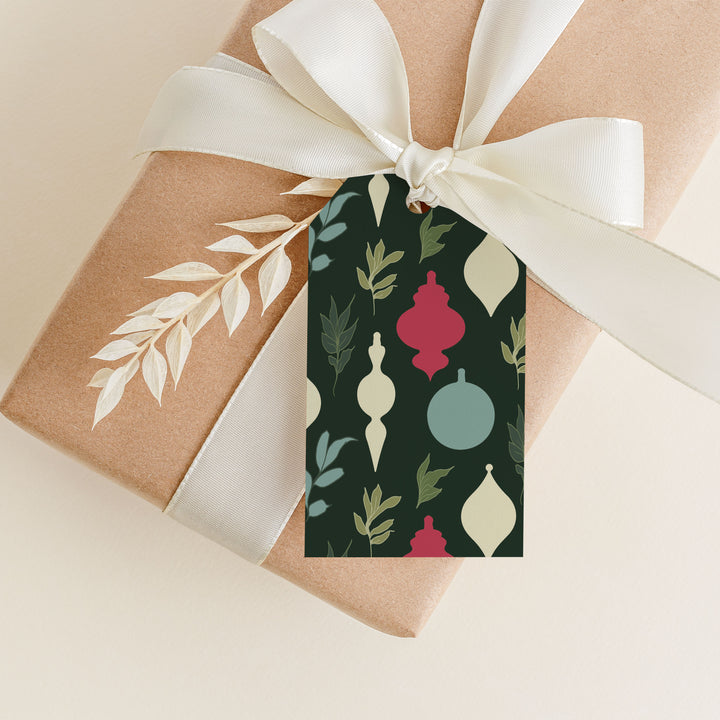 Dark Christmas Ornaments Gift Tags