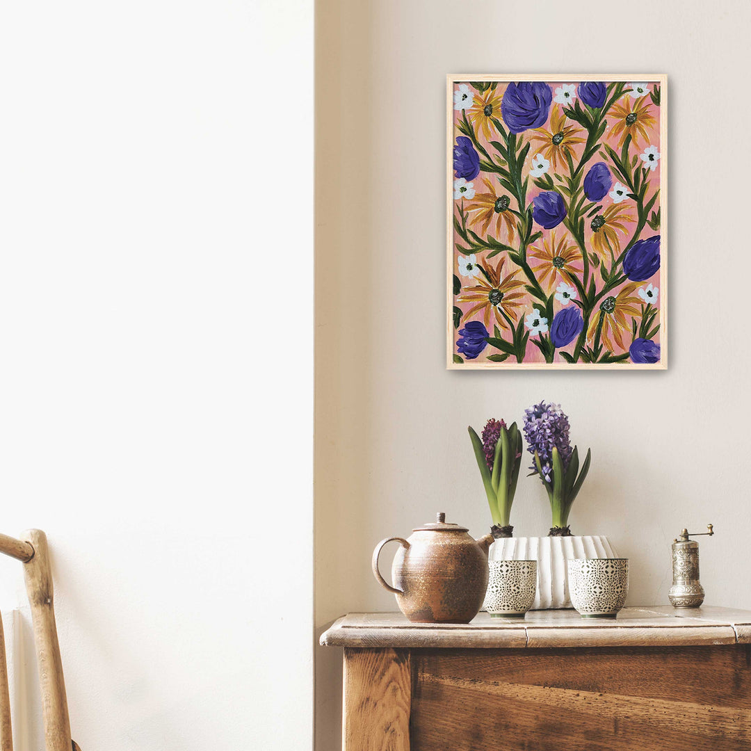 Meadow Serenade - Floral Wall Art Print and Canvas