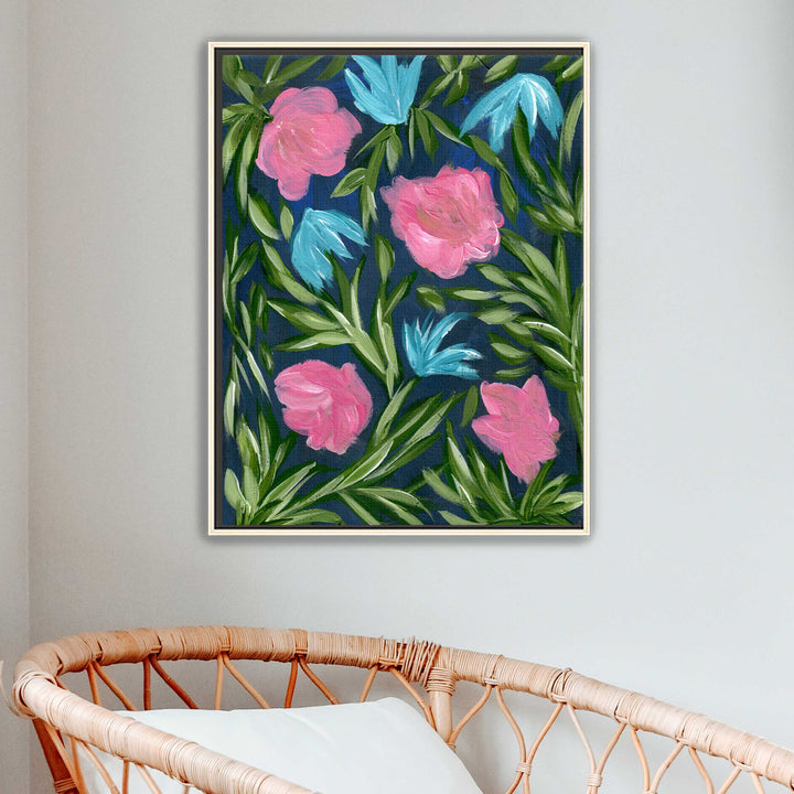 Meadow Midnight Waltz No. 2 - Floral Wall Art Print and Canvas