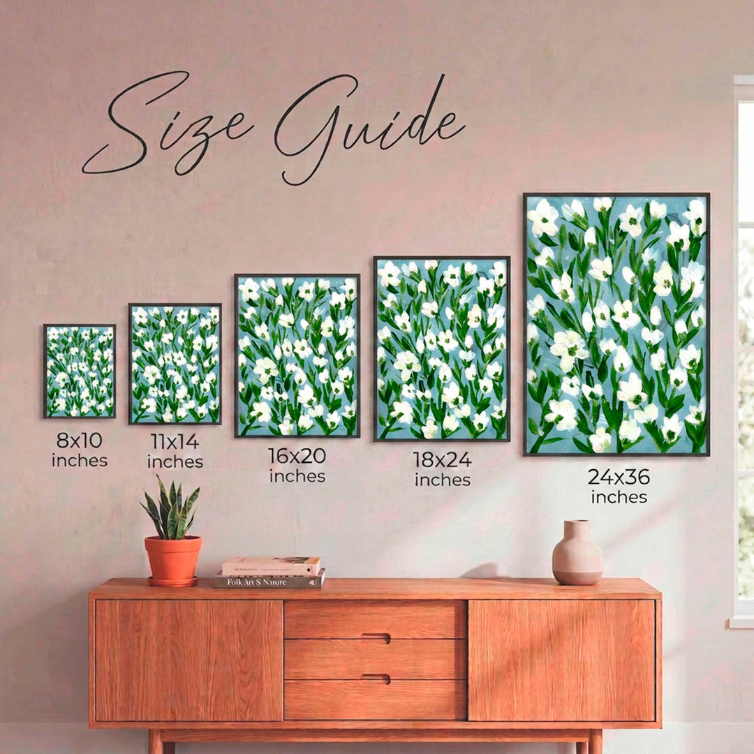 Cotton Meadow Floral - Wall Art Print and Canvas