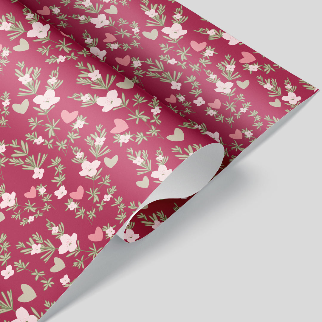 Sweetheart Garden Floral Wrapping Paper