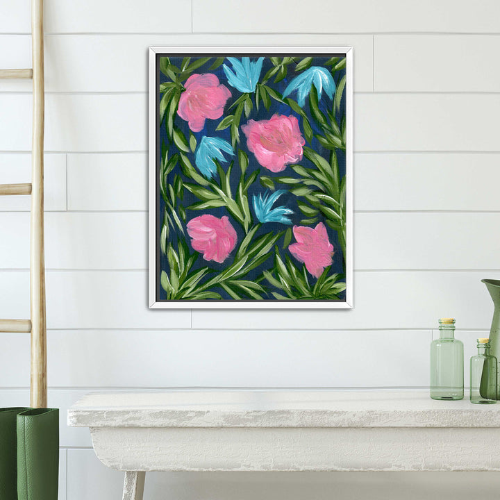 Meadow Midnight Waltz No. 2 - Floral Wall Art Print and Canvas