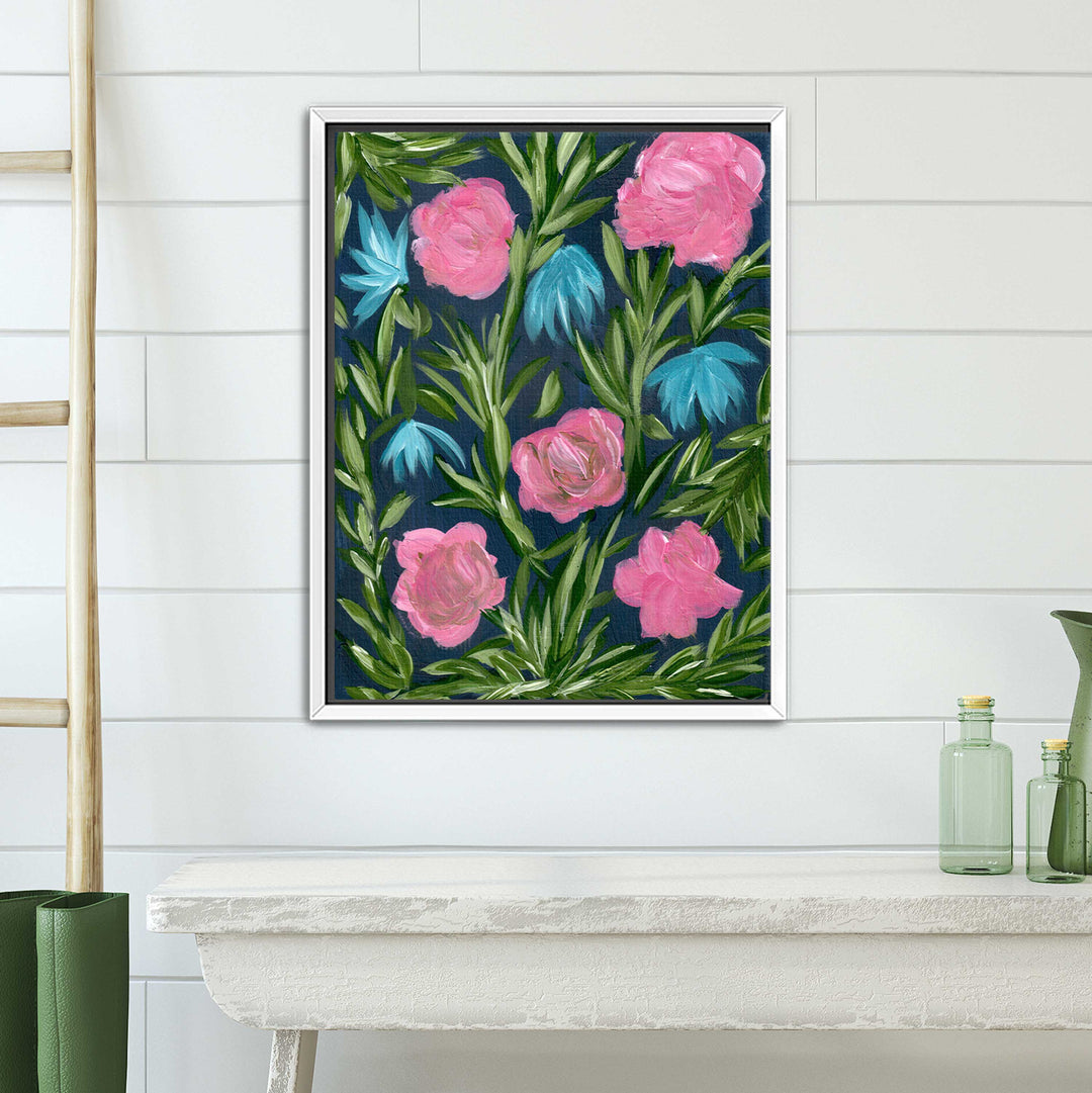 Meadow Midnight Waltz No. 3 - Floral Wall Art Print and Canvas