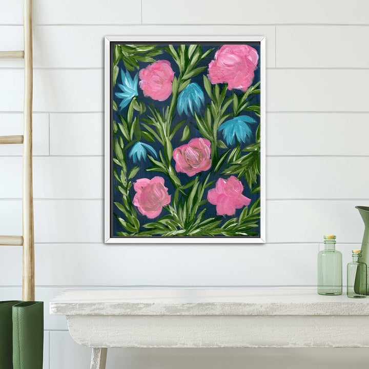 Meadow Midnight Waltz No. 3 - Floral Wall Art Print and Canvas