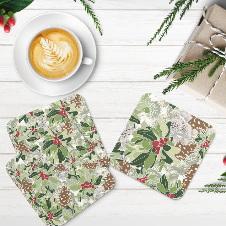 Christmas Mistletoe Coasters