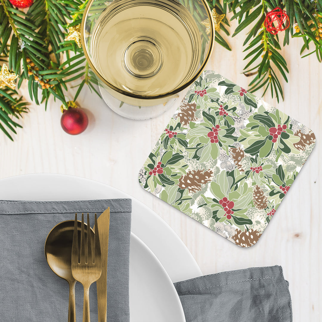 Christmas Mistletoe Coasters