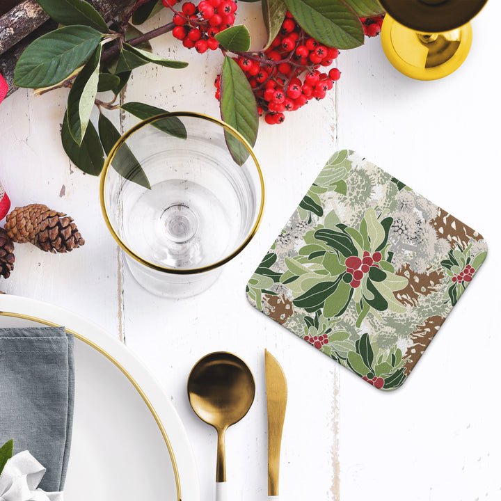 Christmas Mistletoe Coasters