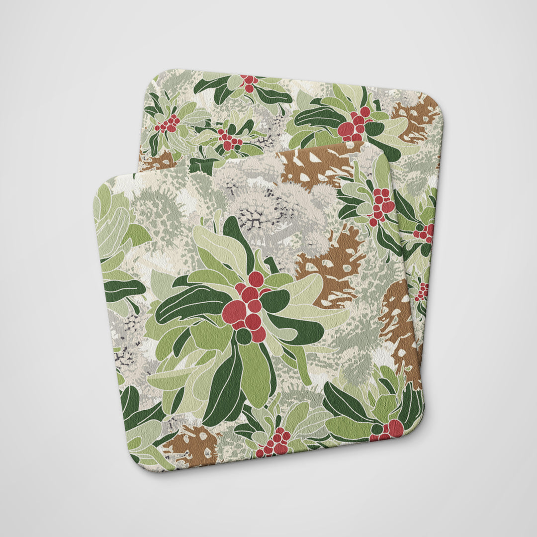 Christmas Mistletoe Coasters