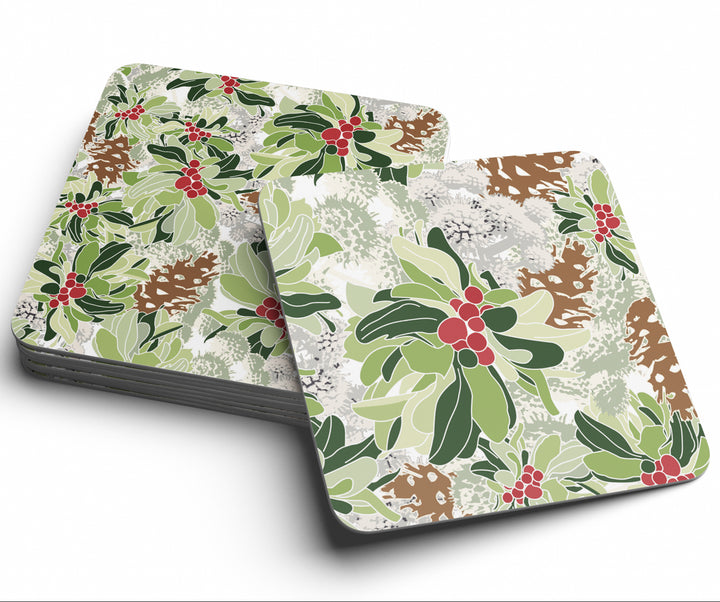 Christmas Mistletoe Coasters