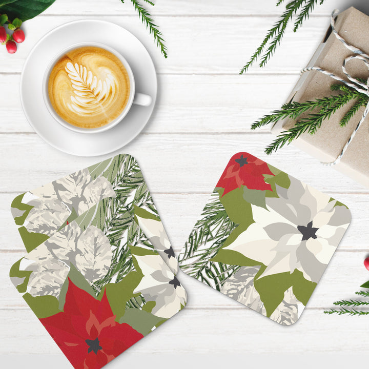 Christmas Poinsettias Coasters