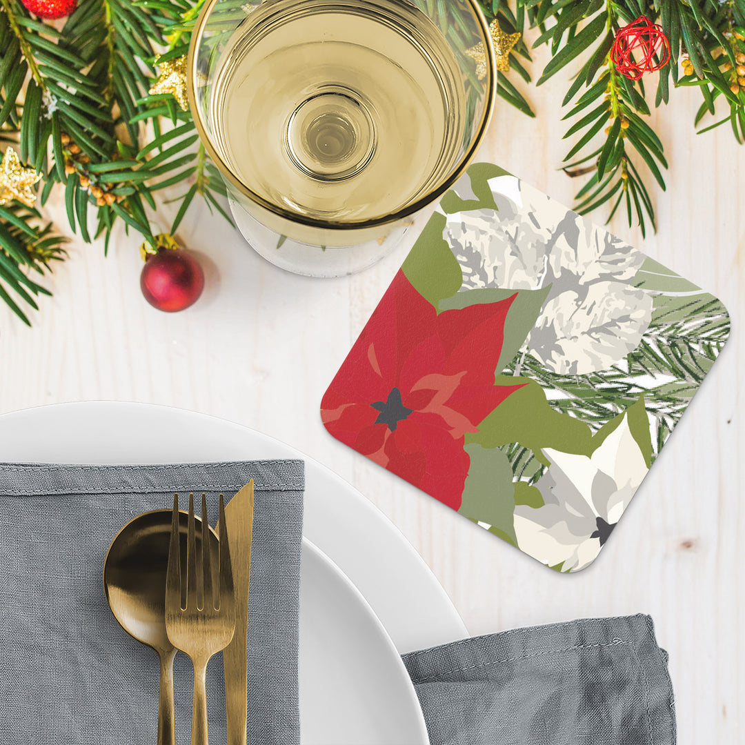 Christmas Poinsettias Coasters
